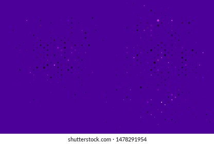 Light Purple vector backdrop with dots. Illustration with set of shining colorful abstract circles. Design for posters, banners.