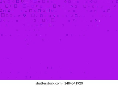Light Purple vector backdrop with dots, spots, cubes. Glitter abstract illustration with cubes, circles. Pattern for beautiful websites.