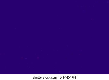 Light Purple vector backdrop with dots, spots, cubes. Abstract illustration with colorful circles, rectangles. Pattern for ads, leaflets.