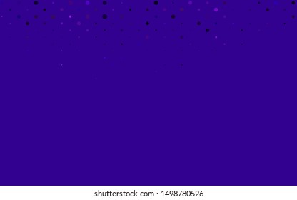 Light Purple vector backdrop with dots. Abstract illustration with colored bubbles in nature style. Template for your brand book.