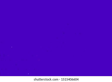 Light Purple vector backdrop with dots, spots, cubes. Abstract backdrop with colorful circles, rectangles. Template for your brand book.