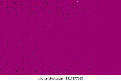 Light Purple vector backdrop with dots. Blurred decorative design in abstract style with bubbles. Pattern for ads, booklets.