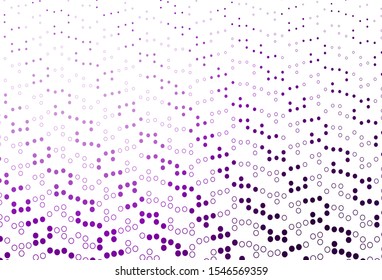 Light Purple vector backdrop with dots. Blurred bubbles on abstract background with colorful gradient. Design for business adverts.