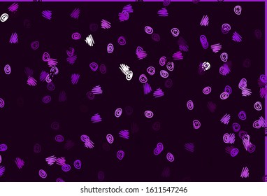 Light Purple vector backdrop with dots. Modern abstract illustration with colorful water drops. Completely new template for your brand book.