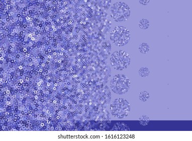 Light Purple vector backdrop with dots. Beautiful colored illustration with blurred circles in nature style. Pattern for textures of wallpapers.
