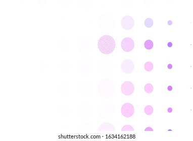 Light Purple vector backdrop with dots. Modern abstract illustration with colorful water drops. New template for your brand book.