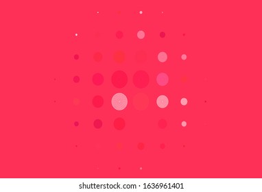 Light Purple vector backdrop with dots. Blurred bubbles on abstract background with colorful gradient. Design for your business advert.
