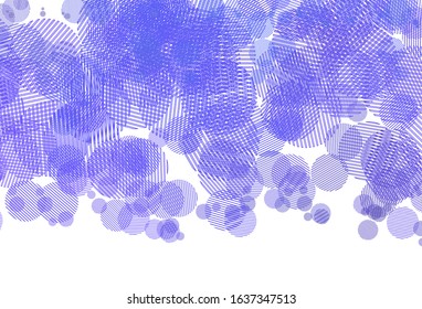 Light Purple vector backdrop with dots. Beautiful colored illustration with blurred circles in nature style. Pattern for futuristic ad, booklets.
