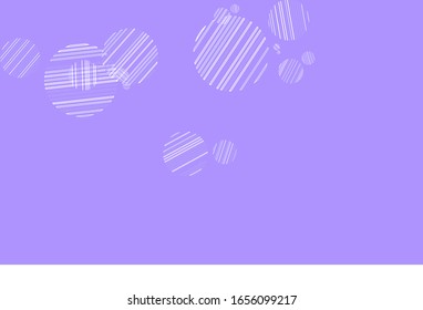 Light Purple vector backdrop with dots. Beautiful colored illustration with blurred circles in nature style. Pattern for ads, leaflets.