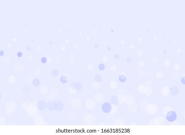 Light Purple vector backdrop with dots. Blurred bubbles on abstract background with colorful gradient. Pattern for beautiful websites.