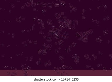 Light Purple vector backdrop with dots. Beautiful colored illustration with blurred circles in nature style. Pattern for beautiful websites.