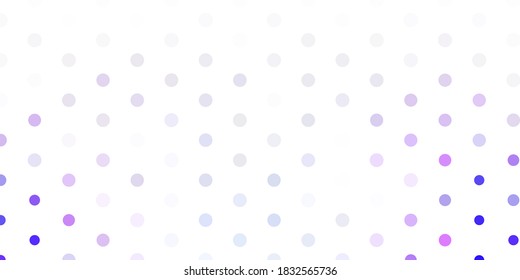 Light purple vector backdrop with dots. Modern abstract illustration with colorful circle shapes. Design for your commercials.