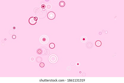 Light Purple vector backdrop with dots. Blurred decorative design in abstract style with bubbles. Pattern for futuristic ad, booklets.