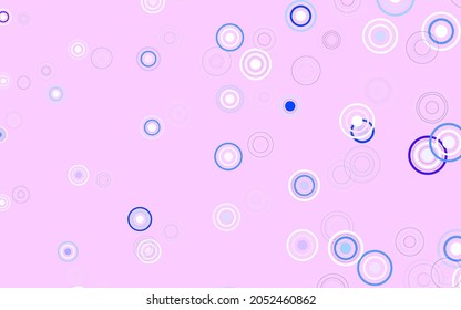 Hellvioletter Vektorhintergrund mit Punkten. Abstrakte Illustration mit farbigen Bläschen im Naturstil. Muster für schöne Websites.