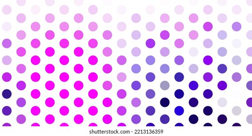 Light purple vector backdrop with dots. Abstract colorful disks on simple gradient background. Pattern for business ads.