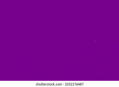Light Purple vector backdrop with dots, spots, cubes. Colorful illustration with circles, squares in nature style. Pattern of water, rain drops.