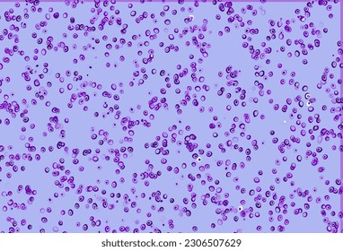 Light Purple vector backdrop with dots. Modern abstract illustration with colorful water drops. Design for posters, banners.