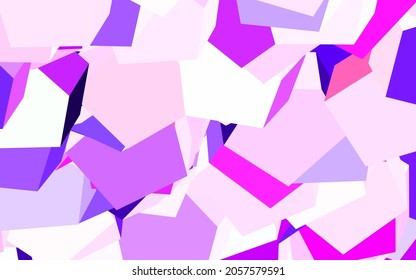 Light Purple vector backdrop with hexagons. Illustration with set of colorful hexagons. Pattern for texture of wallpapers.