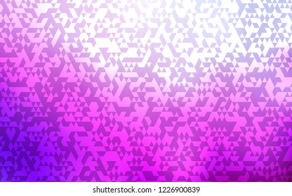 Light Purple vector backdrop with lines, triangles. Illustration with set of colorful triangles. Pattern for busines ad, booklets, leaflets