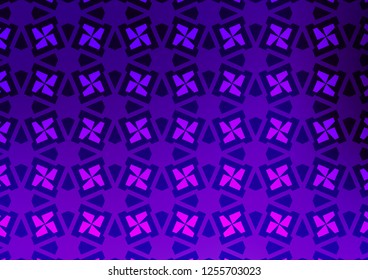 Light Purple vector backdrop with lines, rhombus. Illustration with set of colorful triangles, squares. Pattern for busines ad, booklets, leaflets