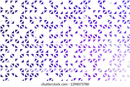 Light Purple vector backdrop with lines, triangles. Abstract gradient illustration with triangles. Pattern can be used for websites.
