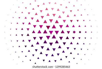Light Purple vector backdrop with lines, triangles. Beautiful illustration with triangles in nature style. Best design for your ad, poster, banner.