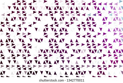 Light Purple vector backdrop with lines, triangles. Decorative design in abstract style with triangles. Template for wallpapers.