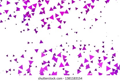 Light Purple vector backdrop with lines, triangles. Decorative design in abstract style with triangles. Template for wallpapers.