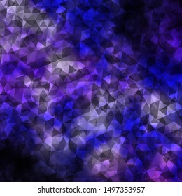 Light Purple vector backdrop with lines, triangles. Glitter abstract illustration with triangular shapes. Design for your promotions.