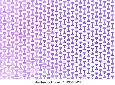 Light Purple vector backdrop with lines, triangles. Modern abstract illustration with colorful triangles. Pattern for websites.