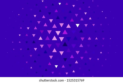 Light Purple vector backdrop with lines, triangles. Decorative design in abstract style with triangles. Pattern for busines ad, booklets, leaflets