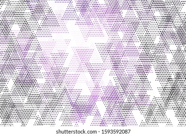 Light Purple vector backdrop with lines, circles. Beautiful illustration with circles, triangles in nature style. Best design for poster, banner.