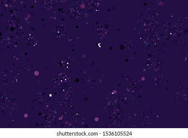 Light Purple vector backdrop with memphis shapes. Decorative design in abstract style with random forms. Simple design for your web site.