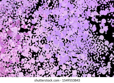 Light Purple vector backdrop with memphis shapes. Decorative design in abstract style with random forms. Modern design for your business card.