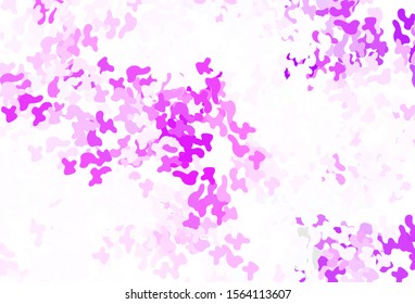 Light Purple vector backdrop with memphis shapes. Simple colorful illustration with abstract gradient shapes. Simple design for your web site.