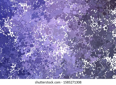 Light Purple vector backdrop with memphis shapes. Illustration with colorful gradient shapes in abstract style. Modern design for your business card.