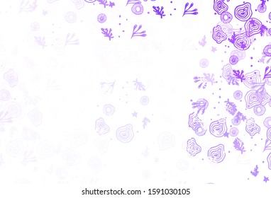 Light Purple vector backdrop with memphis shapes. Illustration with colorful gradient shapes in abstract style. Best smart design for your business.