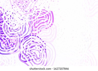 Light Purple vector backdrop with memphis shapes. Modern abstract illustration with colorful random forms. Background for a cell phone.