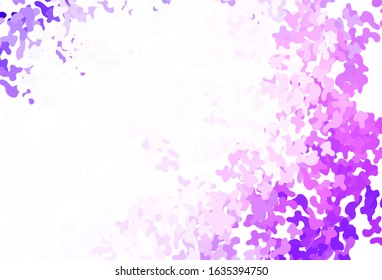 Light Purple vector backdrop with memphis shapes. Decorative design in abstract style with random forms. Simple design for your web site.