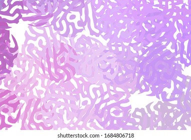 Light Purple vector backdrop with memphis shapes. Illustration with colorful gradient shapes in abstract style. Best smart design for your business.