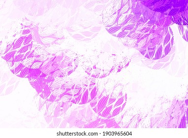 Light Purple vector backdrop with memphis shapes. Colorful chaotic forms with gradient in modern style. Simple design for your web site.