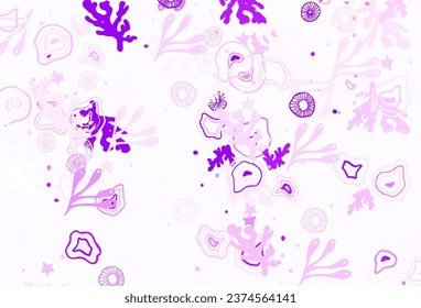 Light Purple vector backdrop with memphis shapes. Illustration with colorful gradient shapes in abstract style. Background for a cell phone.
