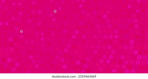 Light Purple vector backdrop with mystery symbols. Illustration with magical signs of spiritual power. Best design halloween events.