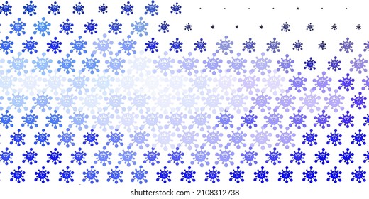 Light Purple vector backdrop with virus symbols. Colorful  gradient illness symbols in simple abstract style. Wallpaper for health protection.