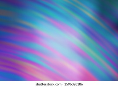 Light Purple vector backdrop with wry lines. Modern gradient abstract illustration with bandy lines. Colorful wave pattern for your design.