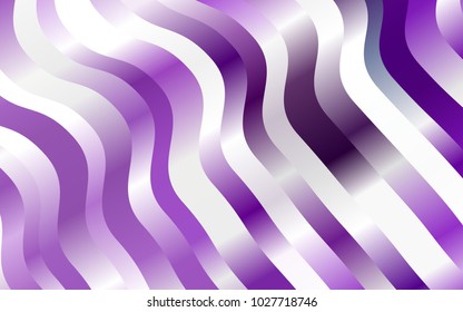 Light Purple vector background with abstract lines. Modern gradient abstract illustration with bandy lines. A completely new marble design for your business.