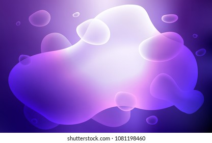 Light Purple vector background with abstract circles. Creative illustration in halftone memphis style with gradient. Memphis design for your web site.