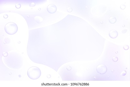 Light Purple vector background with abstract circles. Creative illustration in halftone memphis style with gradient. New composition for your brand book.