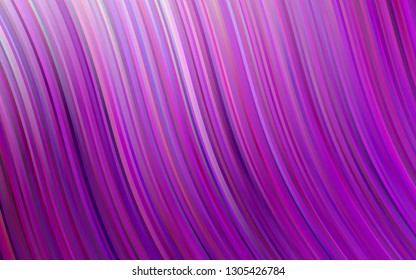 Light Purple vector background with abstract lines. A vague circumflex abstract illustration with gradient. A completely new template for your business design.