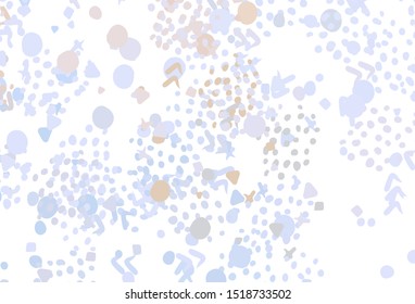 Light Purple vector background with abstract shapes. Decorative design in abstract style with random forms. Elegant design for wallpapers.